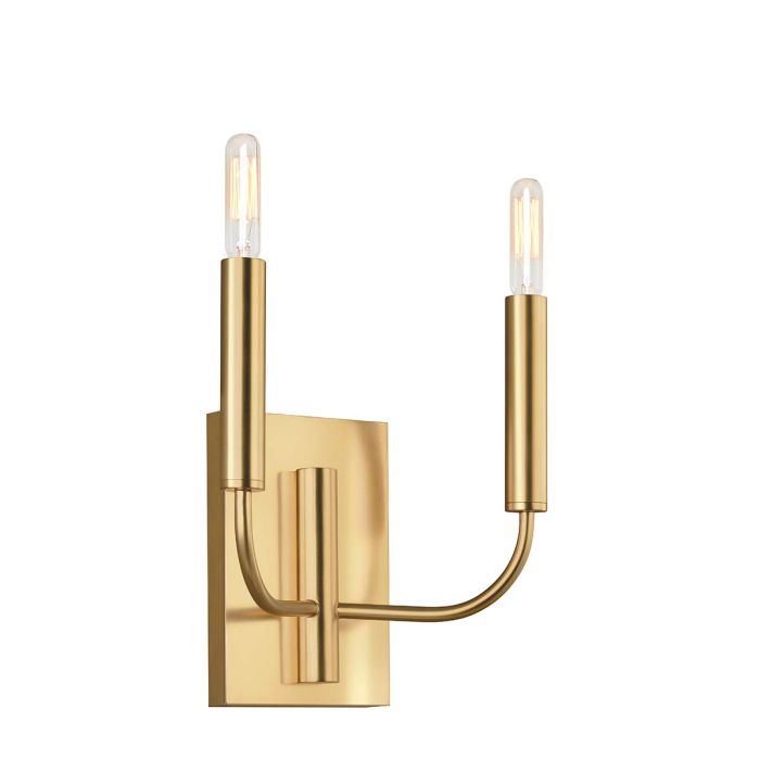 Brianna 2 Light Wall Light - Burnished Brass - Comet Lighting