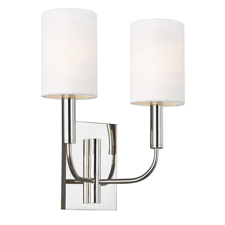 Brianna 2 Light Wall Light - Polished Nickel - Comet Lighting