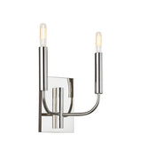 Brianna 2 Light Wall Light - Polished Nickel - Comet Lighting