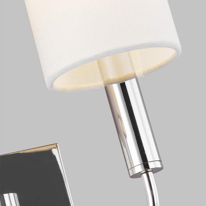 Brianna 2 Light Wall Light - Polished Nickel - Comet Lighting