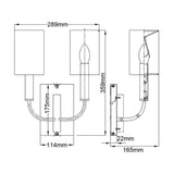 Brianna 2 Light Wall Light - Polished Nickel - Comet Lighting