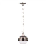 Cadence 1 Light Mini Pendant - Polished Nickel/Brushed Steel - Comet Lighting