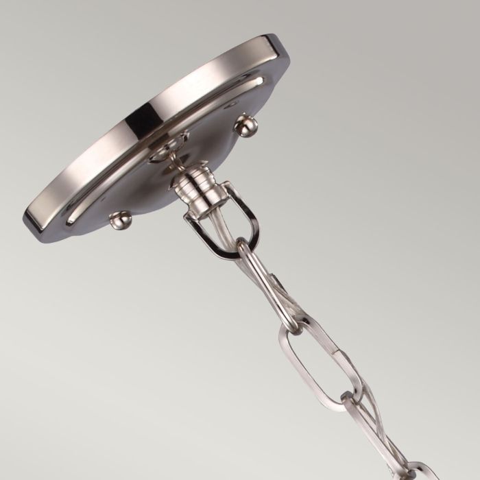 Cadence 1 Light Mini Pendant - Polished Nickel/Brushed Steel - Comet Lighting