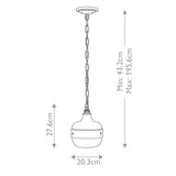 Cadence 1 Light Mini Pendant - Polished Nickel/Brushed Steel - Comet Lighting