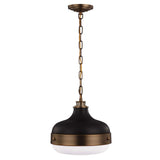 Cadence 2 Light Pendant - Dark Antique Brass/Matte Black - Comet Lighting