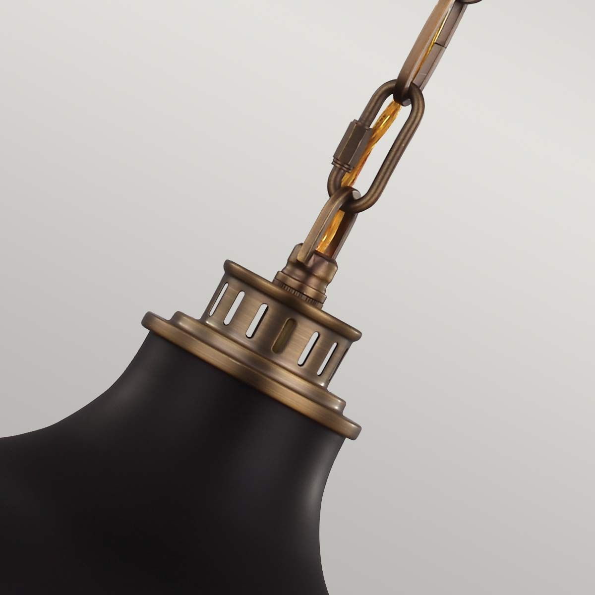 Cadence 2 Light Pendant - Dark Antique Brass/Matte Black - Comet Lighting