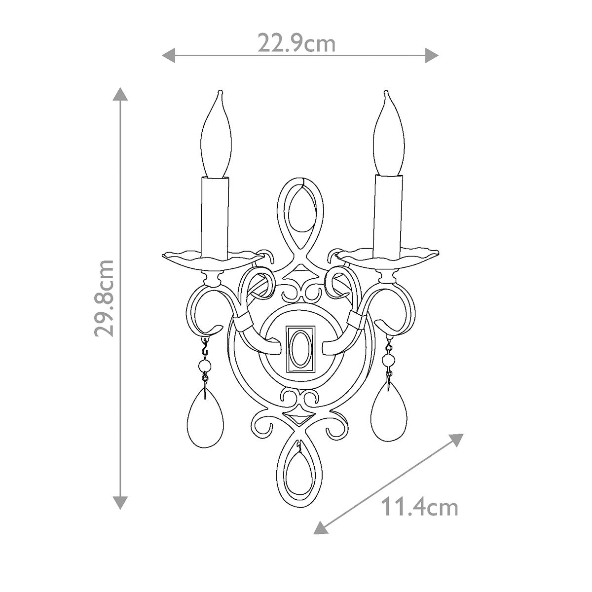 Chateau 2 Light Wall Light