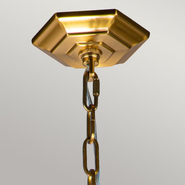 Corinne 3 Light Medium Pendant Burnished Brass