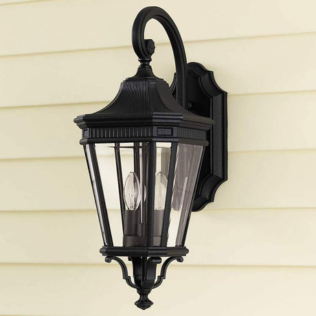 Cotswold Lane 2 Light Medium Wall Lantern - Black