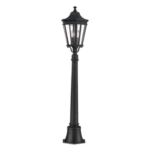 Cotswold Lane 2 Light Medium Pillar - Black - Comet Lighting