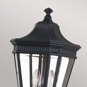 Cotswold Lane 2 Light Medium Pillar - Black - Comet Lighting