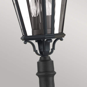 Cotswold Lane 2 Light Medium Pillar - Black - Comet Lighting