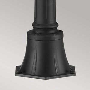 Cotswold Lane 2 Light Medium Pillar - Black - Comet Lighting