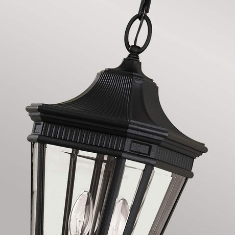Cotswold Lane 2 Light Medium Chain Lantern - Black - Comet Lighting