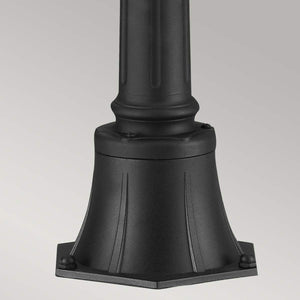English Bridle 3 Light Medium Pillar - Lantern Black - Comet Lighting