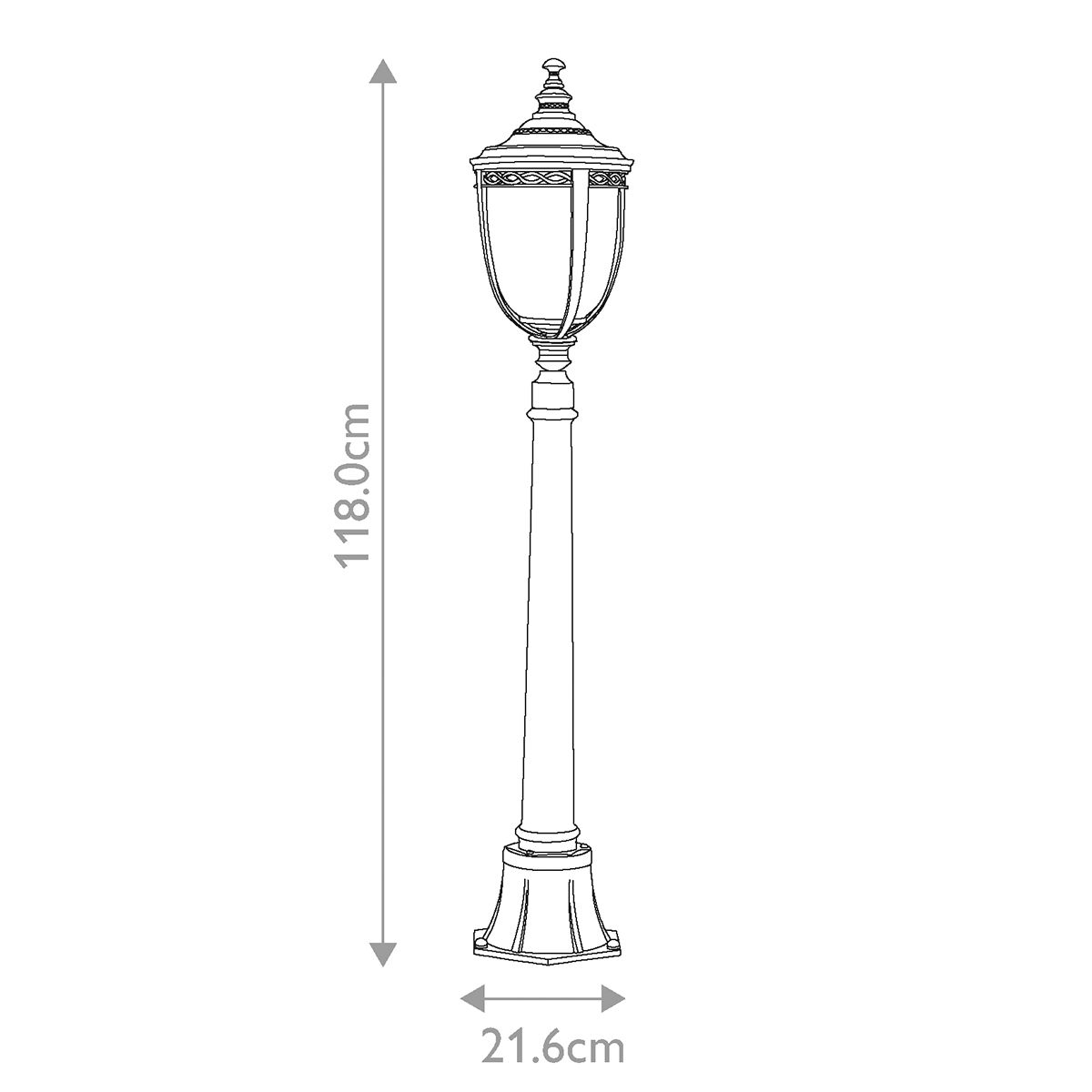 English Bridle 3 Light Medium Pillar Lantern - British Bronze