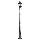 English Bridle 3 Light Large Lamp Post - Black