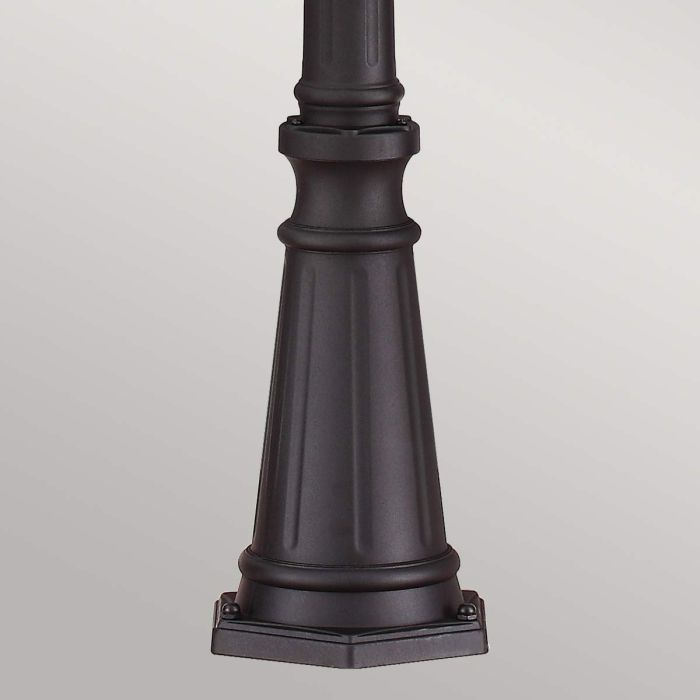 English Bridle 3 Light Large Lamp Post - Black