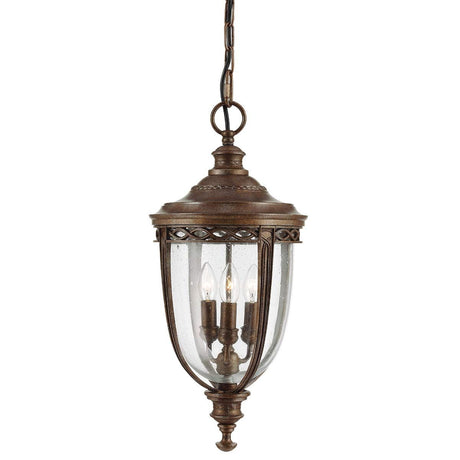 English Bridle 3 Light Large Chain Lantern - British Bronze - Comet Lighting