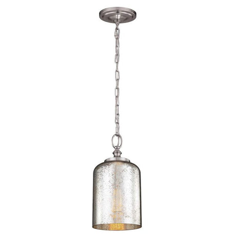 Hounslow 1 Light Mini Pendant Brushed Steel - Comet Lighting