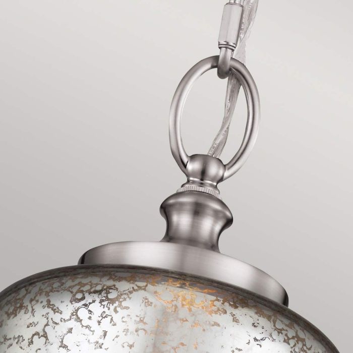 Hounslow 1 Light Mini Pendant Brushed Steel - Comet Lighting