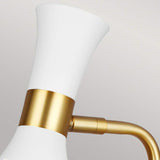 Joan 1 Light Table Lamp - Matte White & Burnished Brass