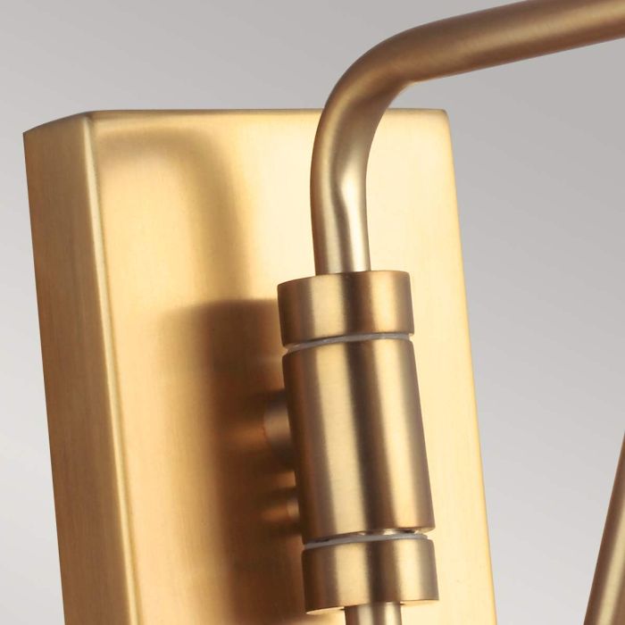 Joan 1 Light Wall Light - Midnight Black & Burnished Brass - Comet Lighting