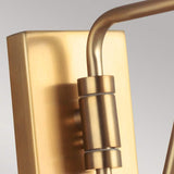 Joan 1 Light Wall Light - Midnight Black & Burnished Brass - Comet Lighting