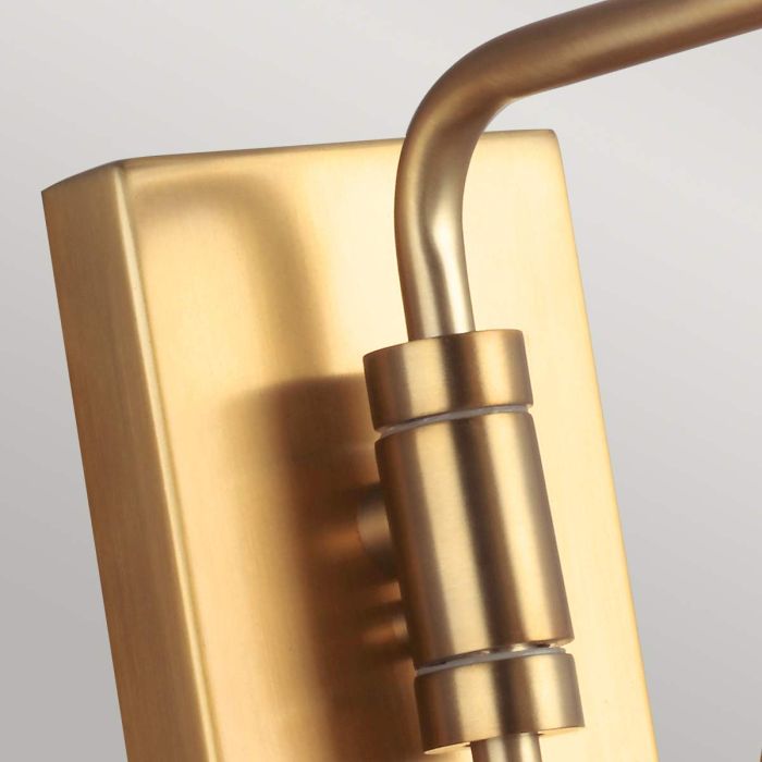 Joan 1 Light Wall Light - Matte White & Burnished Brass - Comet Lighting