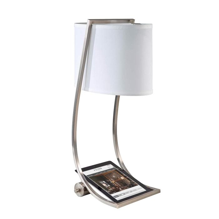 Lex 1 Light Table Lamp - Brushed Steel