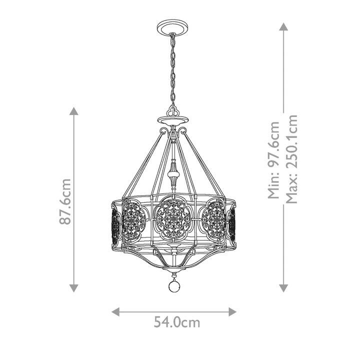 Marcella 3 Light Pendant Light - Comet Lighting
