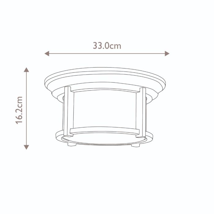 Merrill 2 Light Flush Mount - Comet Lighting