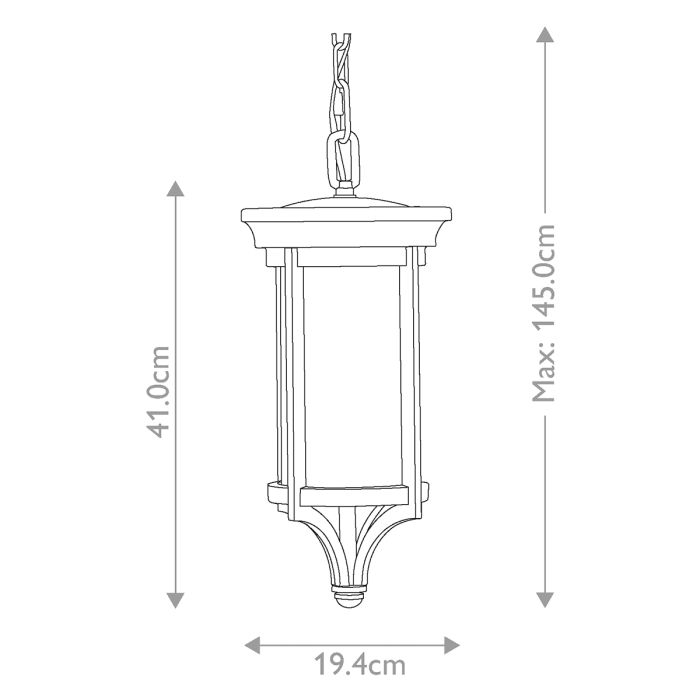 Merrill 1 Light Small Chain Lantern - Comet Lighting