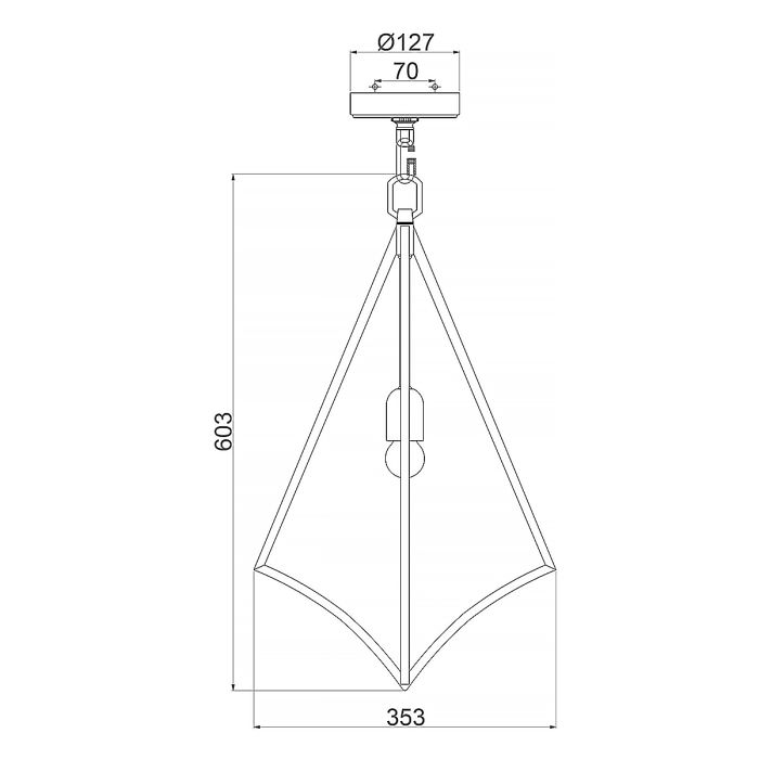 Nico 1 Light Medium Pendant - Comet Lighting