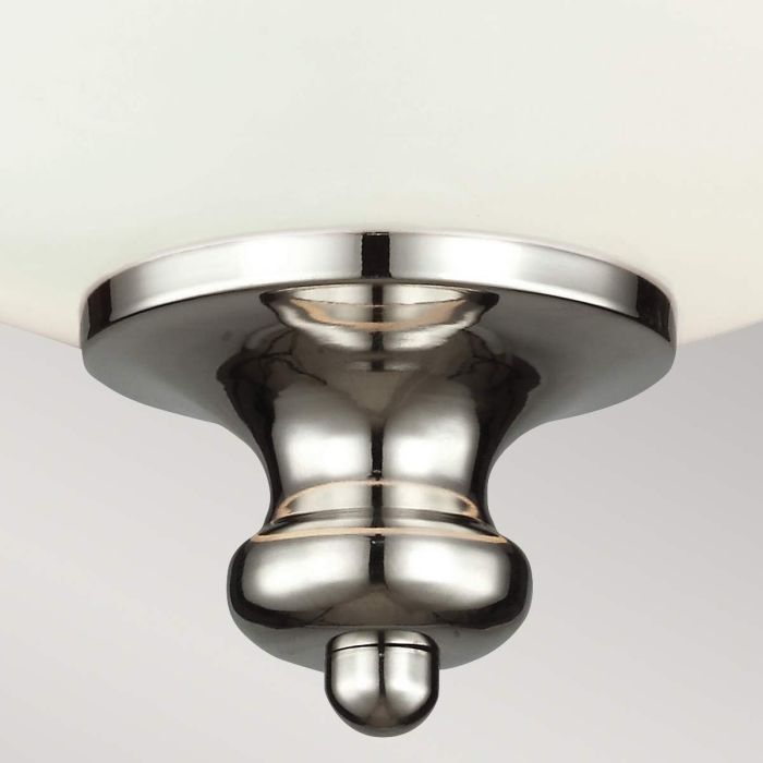 Parkman 2 Light Flush Mount - Polished Nickel - Comet Lighting
