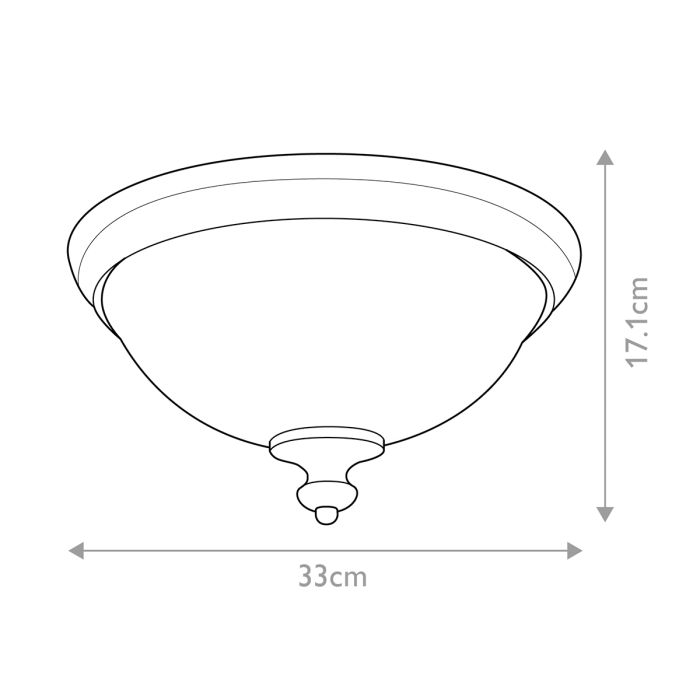Parkman 2 Light Flush Mount - Polished Nickel - Comet Lighting