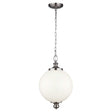 Parkman 1 Light Large Pendant - Brushed Steel - Comet Lighting