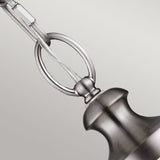 Parkman 1 Light Large Pendant - Brushed Steel - Comet Lighting