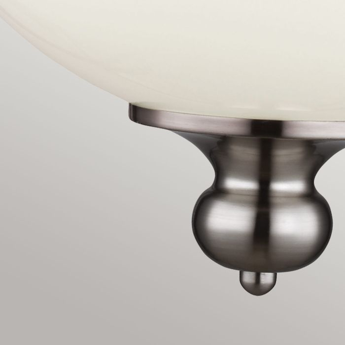 Parkman 1 Light Large Pendant - Brushed Steel - Comet Lighting