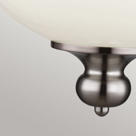 Parkman 1 Light Large Pendant - Brushed Steel - Comet Lighting