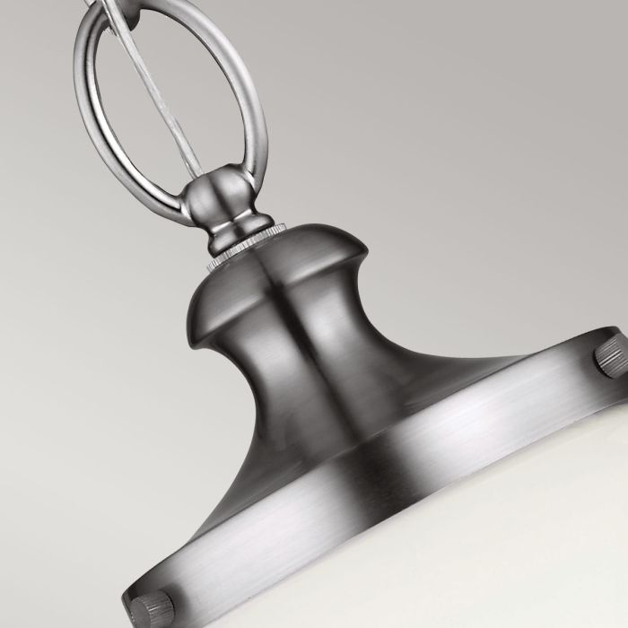 Parkman 1 Light Large Pendant - Polished Nickel - Comet Lighting