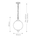 Parkman 1 Light Large Pendant - Polished Nickel - Comet Lighting