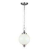 Parkman 1 Light Small Pendant - Brushed Steel - Comet Lighting