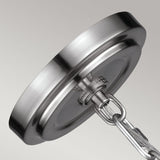 Parkman 1 Light Small Pendant - Brushed Steel - Comet Lighting