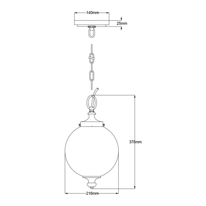 Parkman 1 Light Small Pendant - Brushed Steel - Comet Lighting