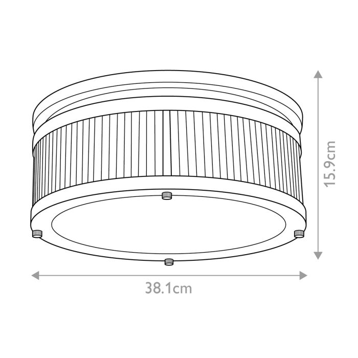 Paulson 3 Light Flush Mount - Comet Lighting