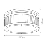 Paulson 3 Light Flush Mount - Comet Lighting