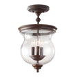 Pickering Lane 3 Light Semi-Flush - Comet Lighting