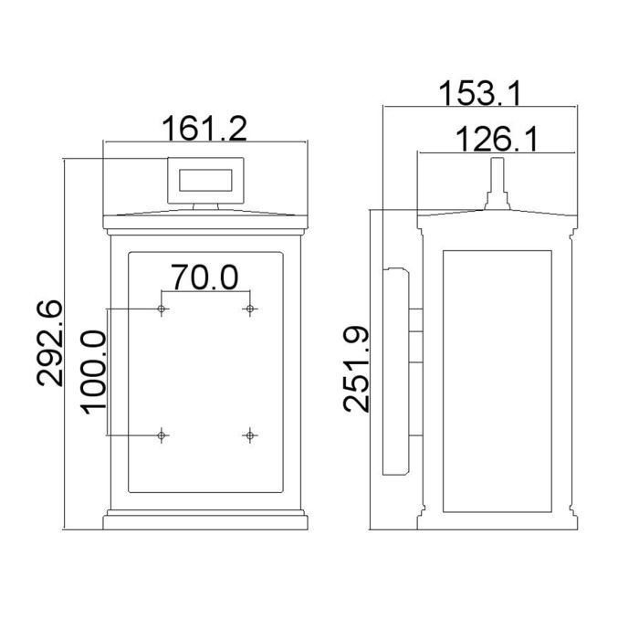 Roscoe 1 Light Small Wall Lantern - Comet Lighting