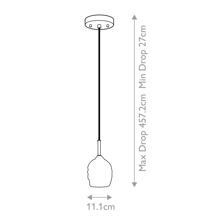 Rubin 1 Light Mini Pendant - Comet Lighting